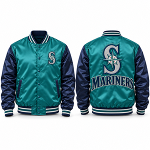 Chaqueta Deportiva Satinada, Estilo Clásico, Estética Retro, Ropa para Fanáticos de Grupos Universitarios, Prendas para Torneos y Eventos - Product Image 5