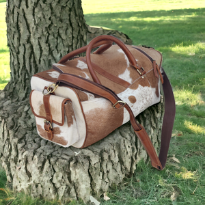 Mochila de viaje de cuero unisex Hairon, bolso de lona personalizable, aleación hecha a mano, multifuncional, deportes, viaje, piel de vaca personalizada - Product Image 6