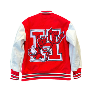<b>Men</b> Casual Wear Formal Varsity <b>Jacket</b> High Quality Plus Size Custom Winter Sheep <b>Leather</b> Sleeves Standard - Product Image 2
