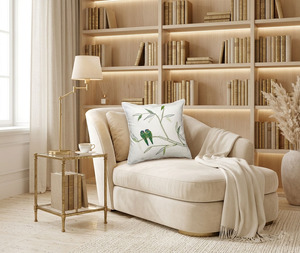 Housses de coussin carrées personnalisées en bambou et coton blanc, brodées, pour usage domestique, lavables, avec fermeture éclair, vente en gros - Product Image 2