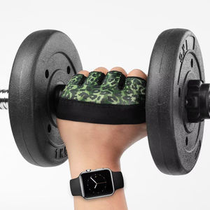 Gants de fitness pour la musculation, antidérapants, absorbant les chocs, en néoprène, avec grip rembourré, respirants, à doigts courts - Product Image 6