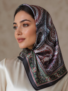 100% Silk Printed Square Scarves - Product Image 2