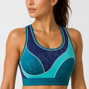 Soutien-gorge de sport pour femme, tendance, à maintien élevé, sans couture, en Spandex/Nylon, bretelles réglables, logo avant, fabriqué au Pakistan, pour le yoga et le fitness - Product Image 4