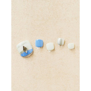 Tita Professional 14pcs Pedi Tip <b>Set</b> Easy-to-Apply Long-Lasting Design Toenail Press <b>Nails</b> Manicure Pedicure South Korea - Product Image 1