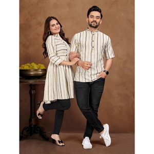 ชุดคู่ผ้าแจ็คการ์ดสีขาวออกใหม่ล่าสุด - Product Image 1