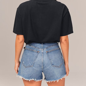 กางเกงยีนส์ขาสั้นเดนิมคุณภาพสูงสำหรับผู้หญิง กางเกงยีนส์ขาสั้นขาดๆ สไตล์ลำลองสำหรับฤดูร้อน แฟชั่นสตรีทสไตล์ กางเกงยีนส์ขาสั้นเดนิมสำหรับผู้หญิง - Product Image 3