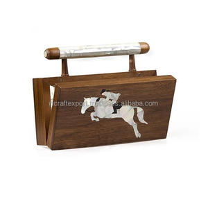 Bolso cruzado de cuero con patrón Buraq para mujer con Incrustaciones de nácar bolsos de noche para viajes de boda regalos árabes bolsa de maquillaje - Product Image 3