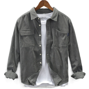 Camisa Casual de Manga Larga para Hombre, 100% Algodón Twill, Color Sólido, Transpirable, Cuello Camisero, Manga Larga, para Otoño - Product Image 5