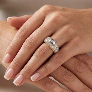 Luxury 18K Solid <b>Gold</b> <b>Cocktail</b> <b>Ring</b> With Round Brilliant Cut Diamond Women Fine Jewelry Engagement <b>Ring</b> - Product Image 3