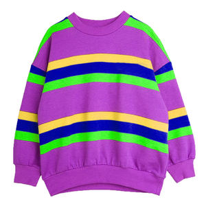 เสื้อสเวตเชิ้ตแขนยาวสำหรับเด็กชายและเด็กหญิง เวอร์ชั่นเกาหลี คอกลม ลายทางหลวมๆ สไตล์มหาวิทยาลัย - Product Image 3