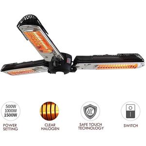 Calentador Eléctrico Plegable para Patio de 1500W, 3 Paneles de Calefacción para Uso en Pérgolas o Gazebos al Aire Libre - Product Image 3