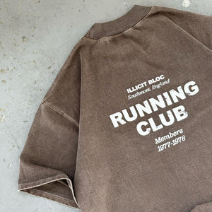 Camiseta Vintage con Logotipo Personalizado OEM, 100% Algodón, Lavado Ácido, Camiseta Gráfica para Hombre, Impresión de Logotipo, Camiseta Lisa Lavada con Efecto Stone Washed - Product Image 4