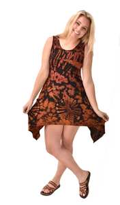 เดรสผ้าเรยอนลายมัดย้อมสไตล์โบฮีเมียน มีกระเป๋า เหมาะสำหรับงานเทศกาล - Product Image 5