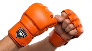 Guantes de MMA Dumela International EVO, de Cuero Naranja, Transpirables, con Empaque Personalizado, Alta Calidad, para Todas las Temporadas, Protección DI-MMG-24 - Product Image 3