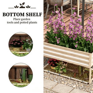 Raised Garden <b>Bed</b> with Sheds & <b>Storage</b> <b>Single</b> Piece - Product Image 4