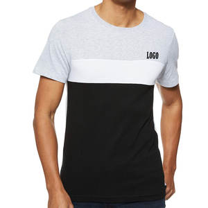 ราคาขายส่งสำหรับผู้ซื้อจำนวนมาก / เสื้อยืดผู้ชายดีไซน์คุณภาพสูง พร้อมบริการออกแบบโลโก้ตามสั่ง และดีไซน์สีสันตัดกัน สวมใส่สบายๆ - Product Image 1