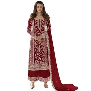 Good Quality All Function and Party Wear Shalwar Kameez With Embroidery & <b>Coding</b> Work Pakistani Traditional Dress - Product Image 1