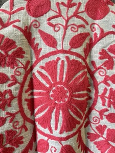Handcrafted Suzani Embroidered Cotton Jacket Vintage Suzani Embroidery <b>Boho</b> Jacket Floral Embroidered Jacket - Product Image 3