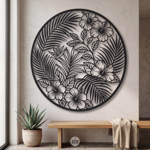 Modern Forest Metal Wall Art LED Light Black Round Nature Wall <b>Decor</b> Large <b>Tree</b> Silhouette Hanging Artwork for Living Room Bedro - Product Image 4