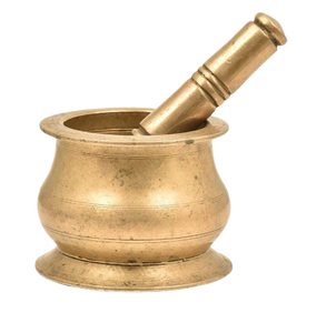 Latest Gold Polished Mortar And Pestle Custom made Mortar Pestle For Home Kitchen Made in India - Product Image 6