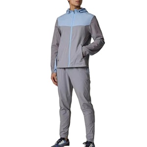 Wholesale Unisex Hooded Printed Windbreaker Tracksuit Set Breathable Solid Custom Logo <b>Nylon</b> Sportswear Fitness <b>Jogger</b> Acid Wash - Product Image 1