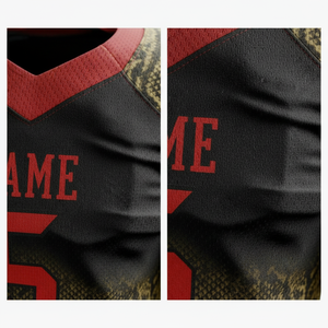 New Custom Design 100% Polyester Sublimation Team Name & Number Player Game Practice American Football Uniforms For Men's - Product Image 4