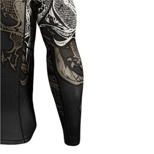 Rashguard de haute qualité pour hommes et garçons, à manches longues, respirant, imprimé, pour MMA, BJJ, Jiu Jitsu, fitness et natation, vente en gros - Product Image 4