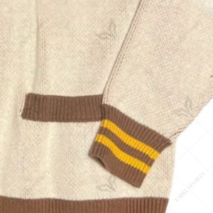 Suéter Iota personalizado, cárdigan transpirable de lana/acrílico, suéter de punto, ropa de fraternidad griega, calidad premium, invierno - Product Image 6