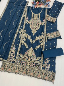 Traje Sharara con dupatta y bordado pesado con lentejuelas para mujer, ideal para cualquier ocasión como bodas. - Product Image 5