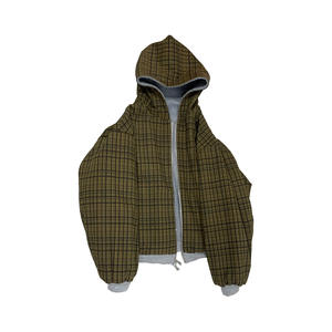 Sudadera con capucha de invierno extragrande reversible con cremallera para hombre, holgada, informal, de lujo, de diseñador, con apliques, forro polar, bordado de toalla, lavado enzimático - Product Image 5