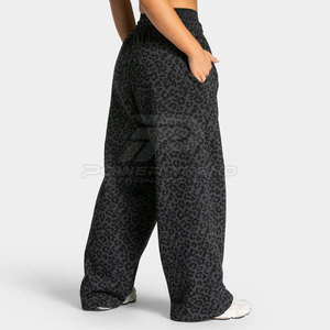 Pantalon large pour femmes, coupe régulière, taille élastique mi-haute, idéal pour l'été, le quotidien, le shopping, les voyages et le travail - Product Image 3