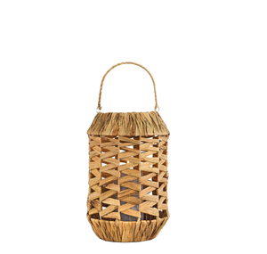 Lámpara de Jacinto de Agua Tejida a Mano Ecológica, Diseño Rústico Bohemio, Lámpara Decorativa de Mimbre Natural para Decoración del Hogar - Product Image 3