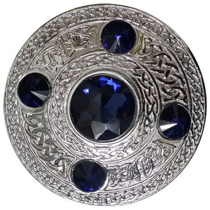 Pin de Kilt Escocés de Acero Inoxidable con Diseño de Arpa Irlandesa, Hecho a Medida, Acabado Cromado - Product Image 5