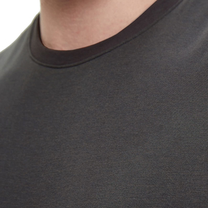Camiseta sin mangas negra para hombre, cuello redondo, color sólido, transpirable, de punto, deportiva, para entrenamiento. - Product Image 3