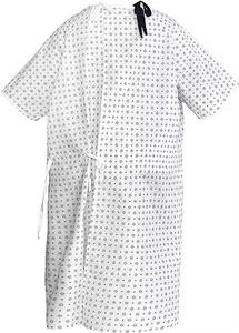 El mejor material utilizado: 100% algodón. Traje de paciente para hospital, suave, transpirable, de secado rápido y ligero para un uso médico cómodo. - Product Image 6