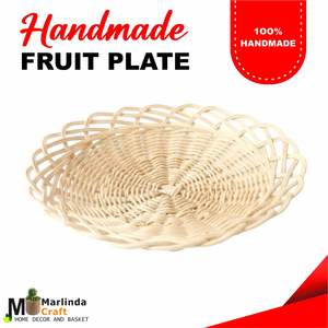 Cesta de mimbre artesanal para cubiertos - Product Image 1