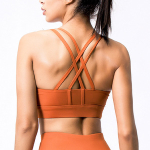 RAHRAJ ENTERPRISES Women's High Support Breathable Yoga Sport Bra Adjustable Straps Spandex/Polyester Material Removable <b>Chest</b> - Product Image 4