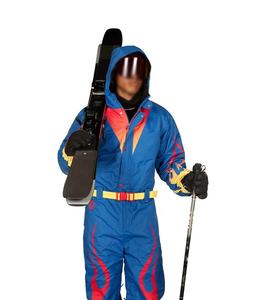Combinaison de ski imperméable pour homme, imprimé flamme, thermique, à capuche, coupe-vent, pour snowboard et sports d'hiver en extérieur, vente en gros - Product Image 4