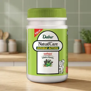 Formule de fibres végétales à double action Isabgol de qualité supérieure avec Triphala, Ajwain et mélange d'extraits de plantes naturelles pour la digestion - Product Image 1
