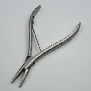 Professional Eco-Friendly Matte Black Stainless Steel Hair Extension <b>Pliers</b> Kit Micro Ring Bead Link Installation Removal - Product Image 5