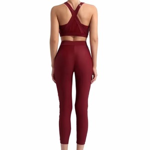 Ensemble de vêtements de sport pour femmes grandes tailles, 2 pièces, avec logo personnalisé OEM, design tendance, leggings de yoga, dernières ventes. - Product Image 6