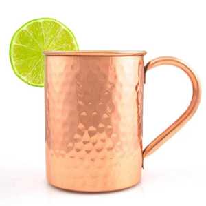 แก้วทองแดงลายตอกแบบมีดีไซน์  แก้วทองแดงเคลือบเงา สำหรับใช้ในบาร์ คลับ บ้าน ครัว และร้านอาหาร - Product Image 1