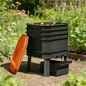 Bac de compostage pour vers de terre orange, machine à compost aérateur de qualité supérieure - Product Image 1