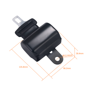 Cinturón de Seguridad de Plástico Negro de 2 Puntos con Varias Hebillas de Seguridad para Uso Universal en Automóviles - Product Image 2