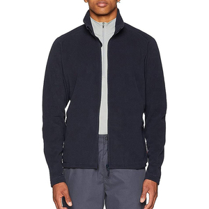 Veste en polaire marine pour homme, col montant, fermeture éclair, respirante, décontractée, pour l'hiver, coupe classique, en polyester tricoté et coton - Product Image 4