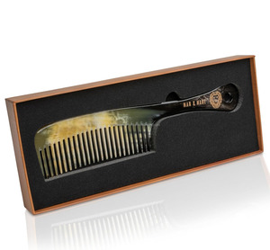 Meilleure vente 100% peigne en corne de boeuf classique fait à la main modèle de buffle antistatique naturel peignes communs pour une utilisation en salon - Product Image 2