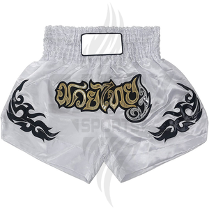 Shorts de boxe confortables, séchage rapide, extensibles, respirants, avec poches, impression personnalisée, unisexe, 100% polyester, durables - Product Image 4