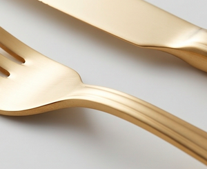 Elegant <b>Gold</b> Flatware Set High Mirror Polish Dishwasher Safe Metal <b>Utensils</b> For Wedding Dinnerware And Home Use - Product Image 2
