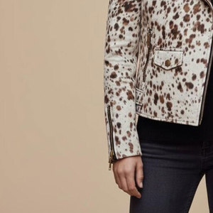 Veste en cuir de vachette souple à poils, matériau authentique de qualité supérieure, grain naturel, durable, élégante, vêtement d'extérieur tendance, look décontracté - Product Image 6