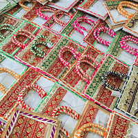 Sacs en jute et coton Gota Patti en gros avec poignée transparente, fermeture éclair, pour l'été, cadeaux de retour de mariage Diwali, faveurs de demoiselle d'honneur, fête